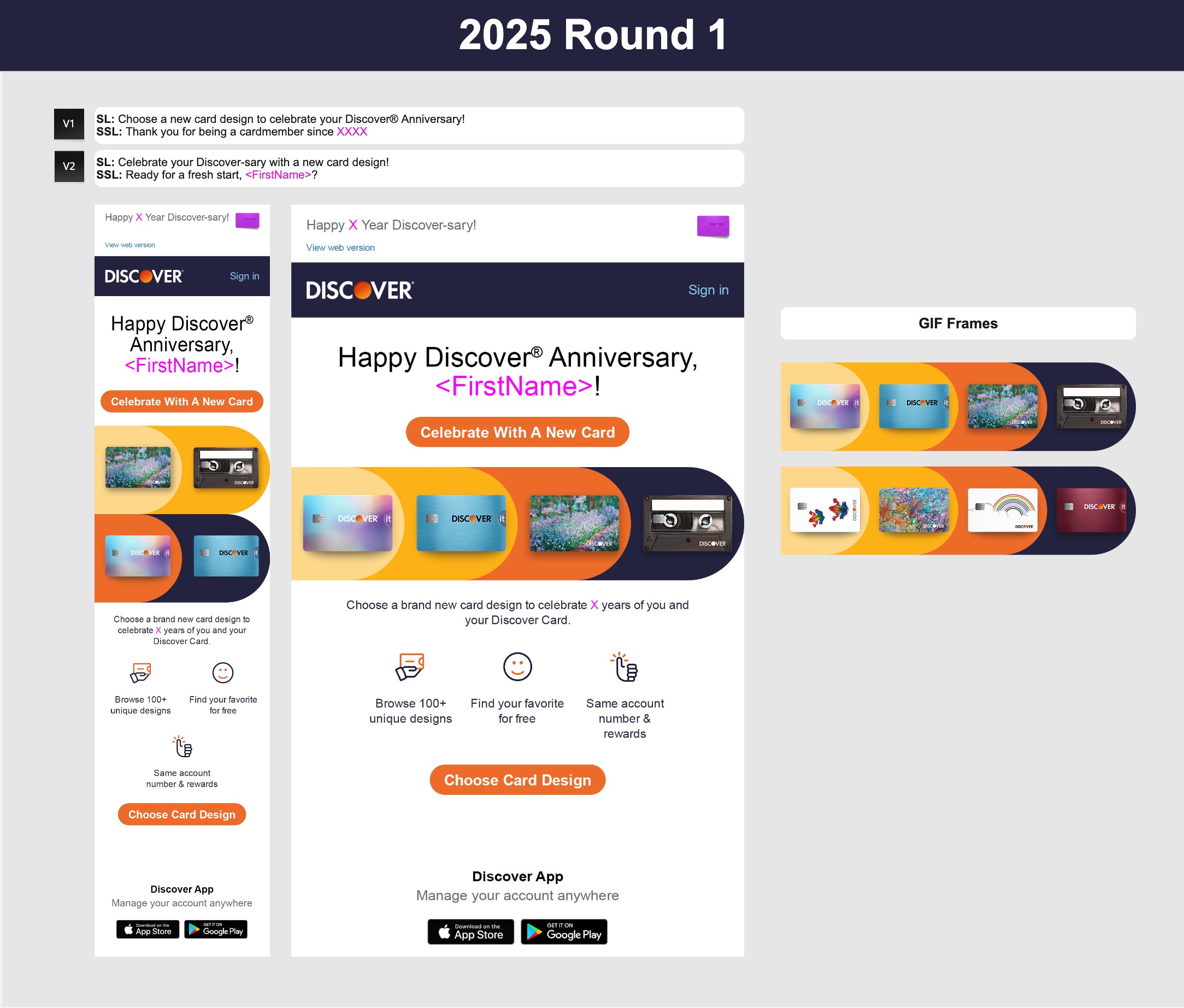 2025 Round 1: Additional email variations